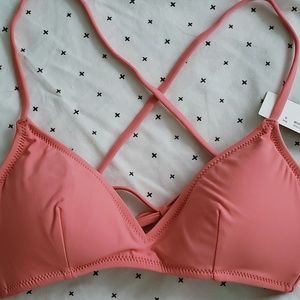 J Crew French Cross Back Bikini Top Swim Bra